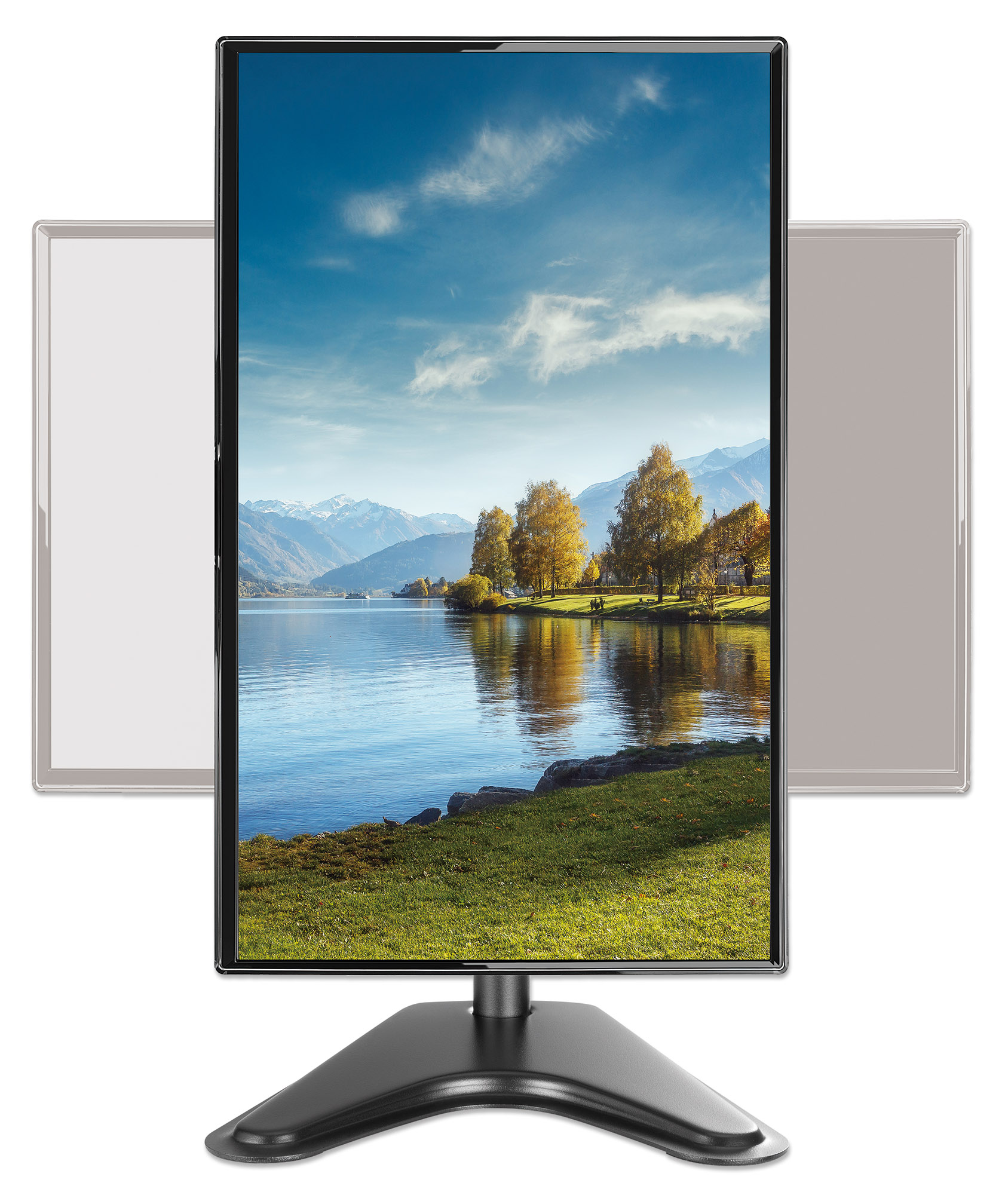 Foto 9 pulgar | Soporte de Pantalla Manhattan 462037 color Negro para Monitor de 17'' a 27'' Inclinación Giro Rotación