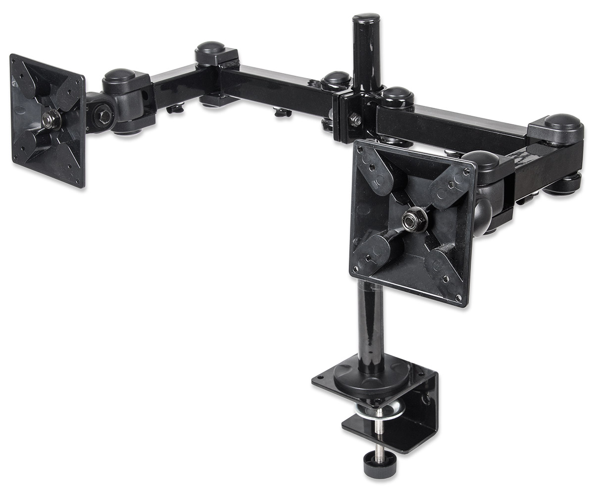 Foto 2 pulgar | Soporte de Escritorio para Monitores Manhattan 420808 color Negro para 2 Pantallas 13''-24'' 6 Kg C/U
