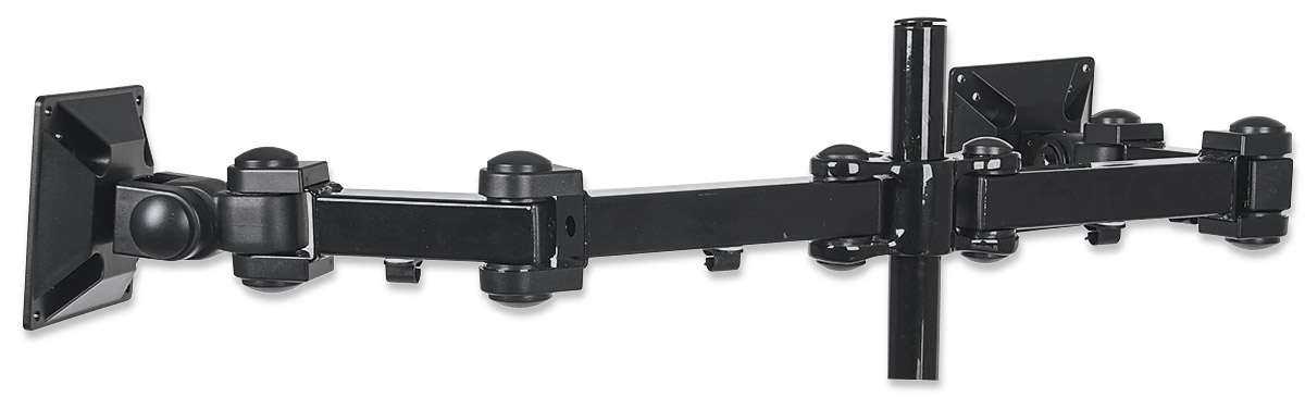 Foto 3 pulgar | Soporte de Escritorio para Monitores Manhattan 420808 color Negro para 2 Pantallas 13''-24'' 6 Kg C/U