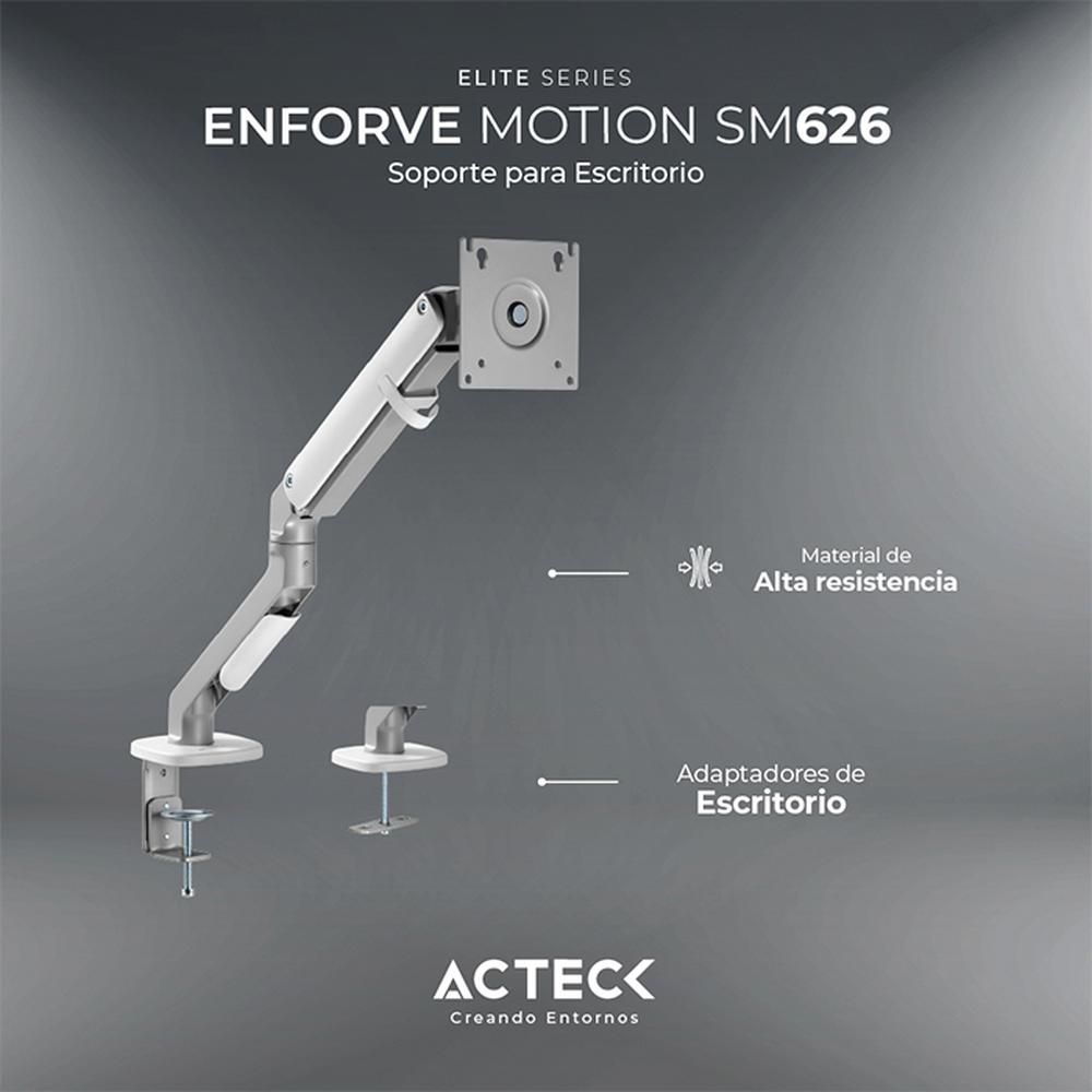 Foto 5 pulgar | Brazo Articulado Para Monitor Acteck Enforce Motion Sm626 Hasta 32 Pulgadas Ajustable Ac-936569 Color Blanco