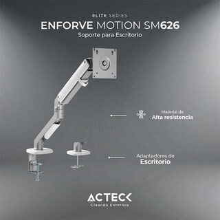Foto 4 | Brazo Articulado Para Monitor Acteck Enforce Motion Sm626 Hasta 32 Pulgadas Ajustable Ac-936569 Color Blanco