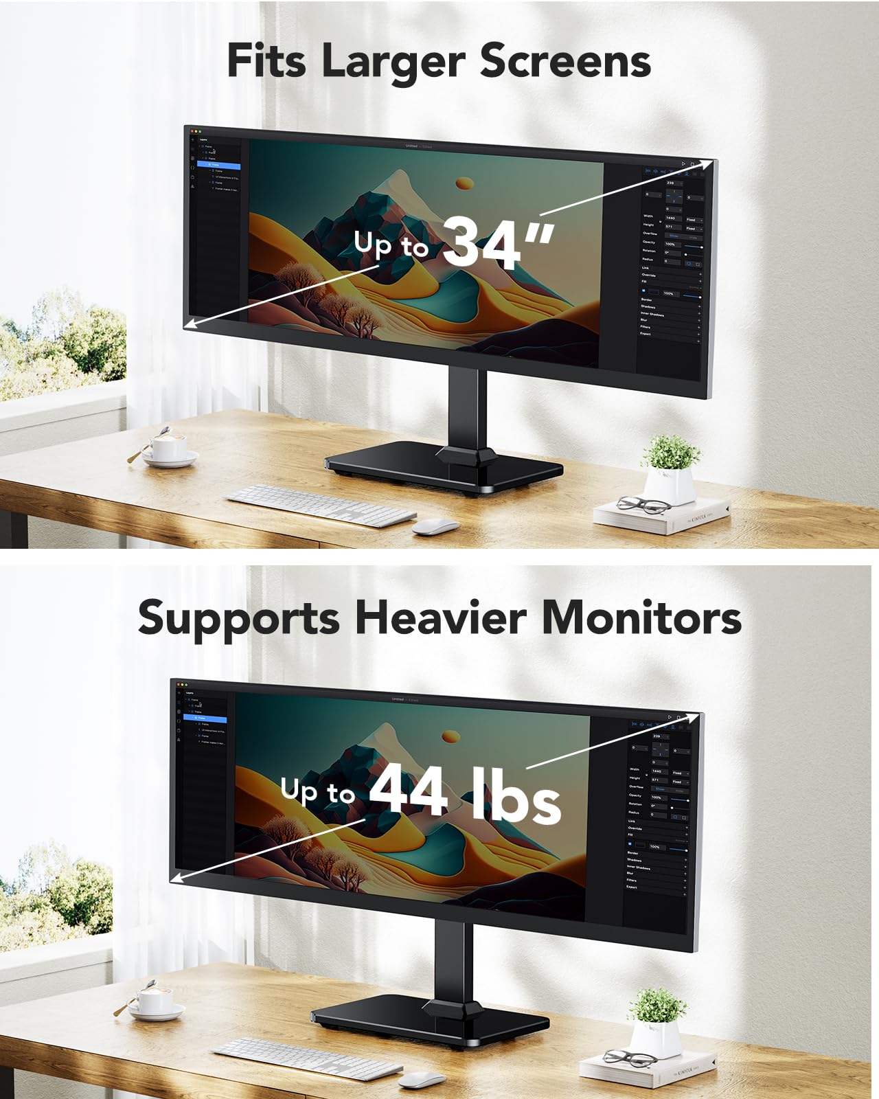 Foto 3 pulgar | Soporte para Monitor Huanuo Soporta Hasta 20 kg para Pantallas de 13 a 34 Pulgadas - Venta Internacional