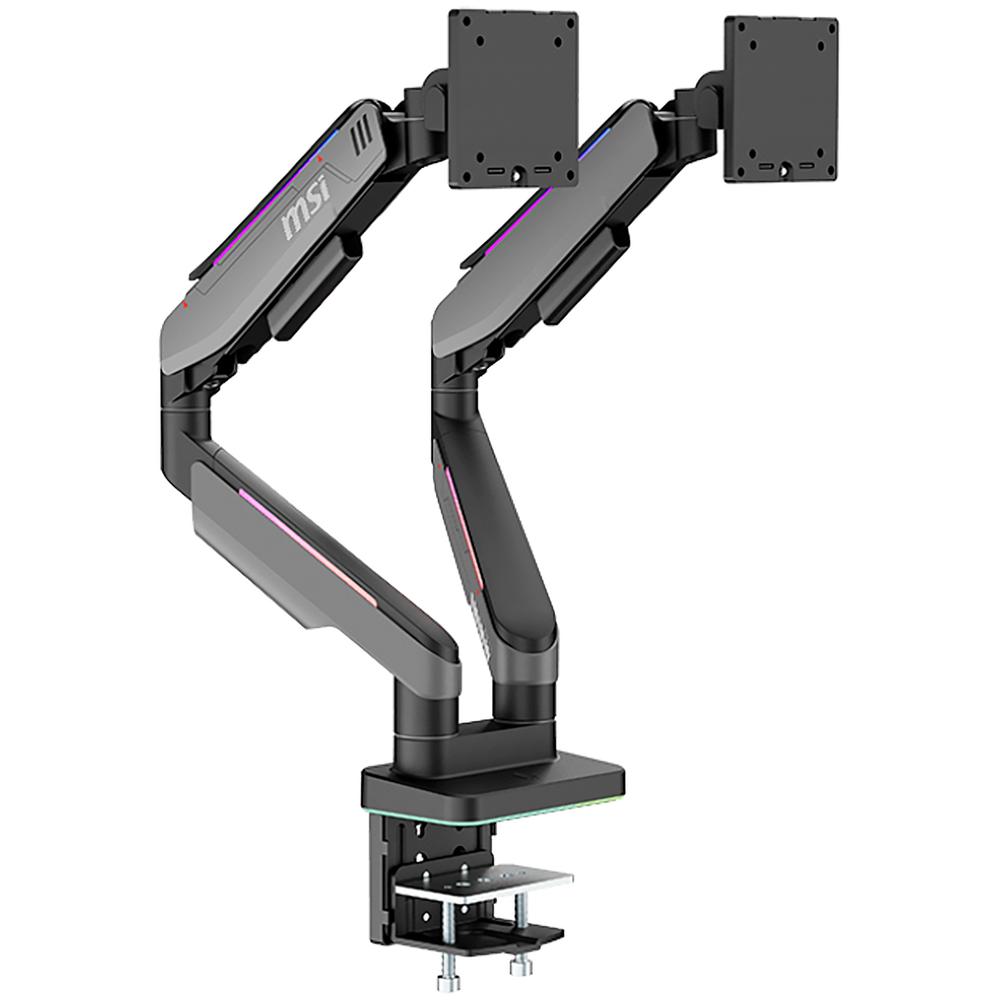 Foto 2 pulgar | Brazo Articulado Doble Para Monitor Msi Mpg Mt201dr Rgb Hasta 35 Pulgadas Negro