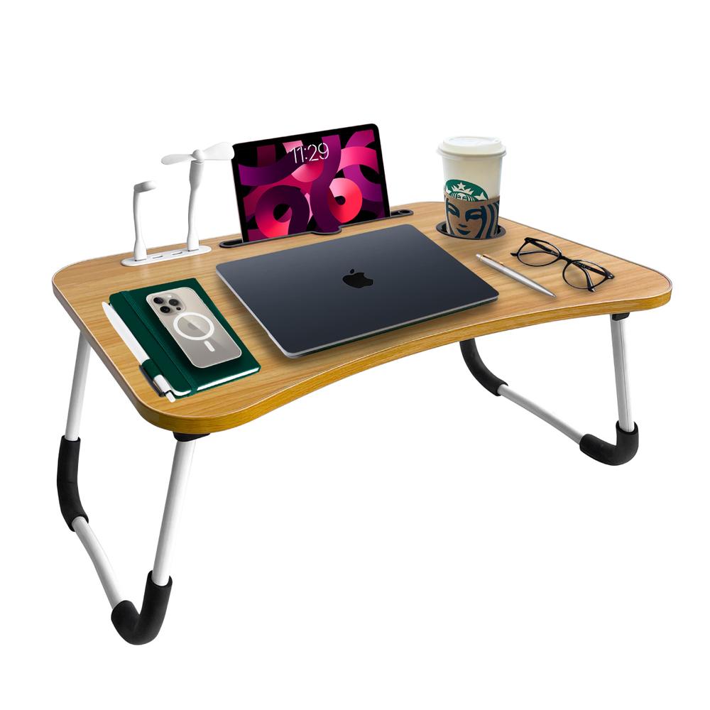 Foto 1 | Mesa Plegable Para Laptop Cama Con Lampara Y Ventilador
