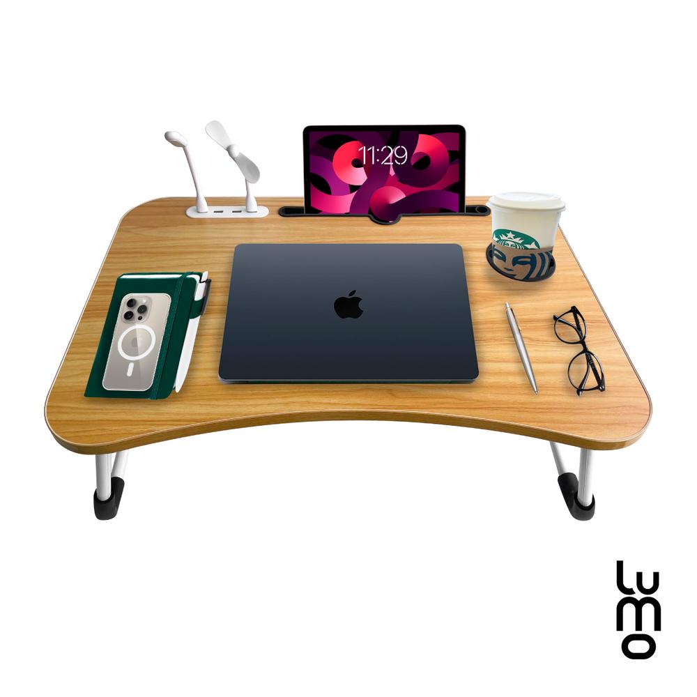 Foto 4 pulgar | Mesa Plegable Para Laptop Cama Con Lampara Y Ventilador