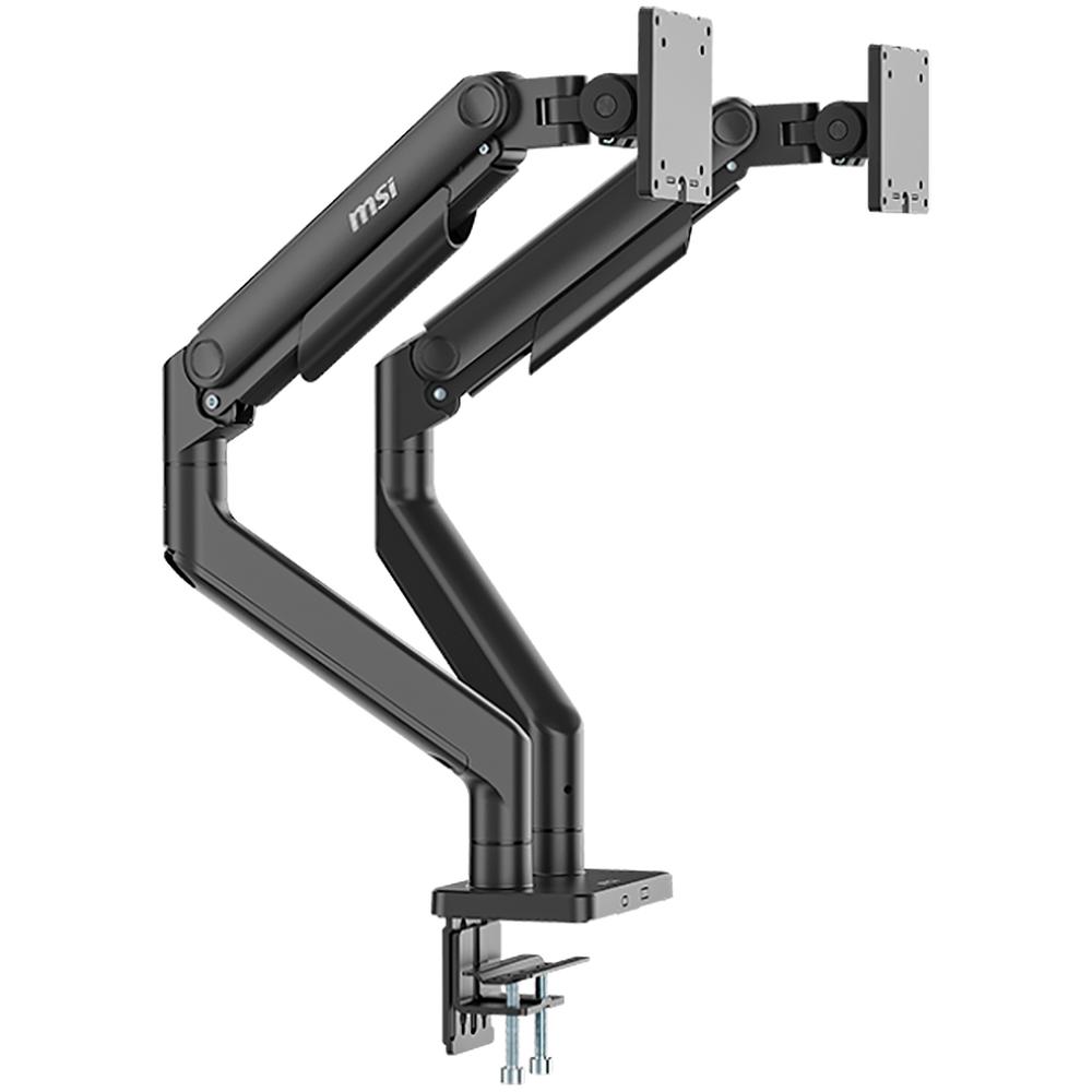 Brazo Articulado Doble Para Monitor Msi Mag Mt201d Hasta 45 Pulgadas Negro