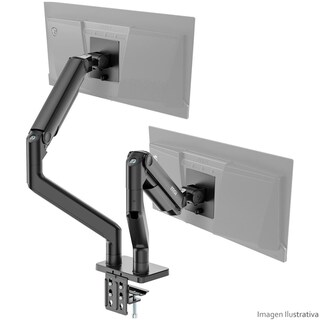Foto 6 | Brazo Articulado Doble Para Monitor Msi Mag Mt201d Hasta 45 Pulgadas Negro