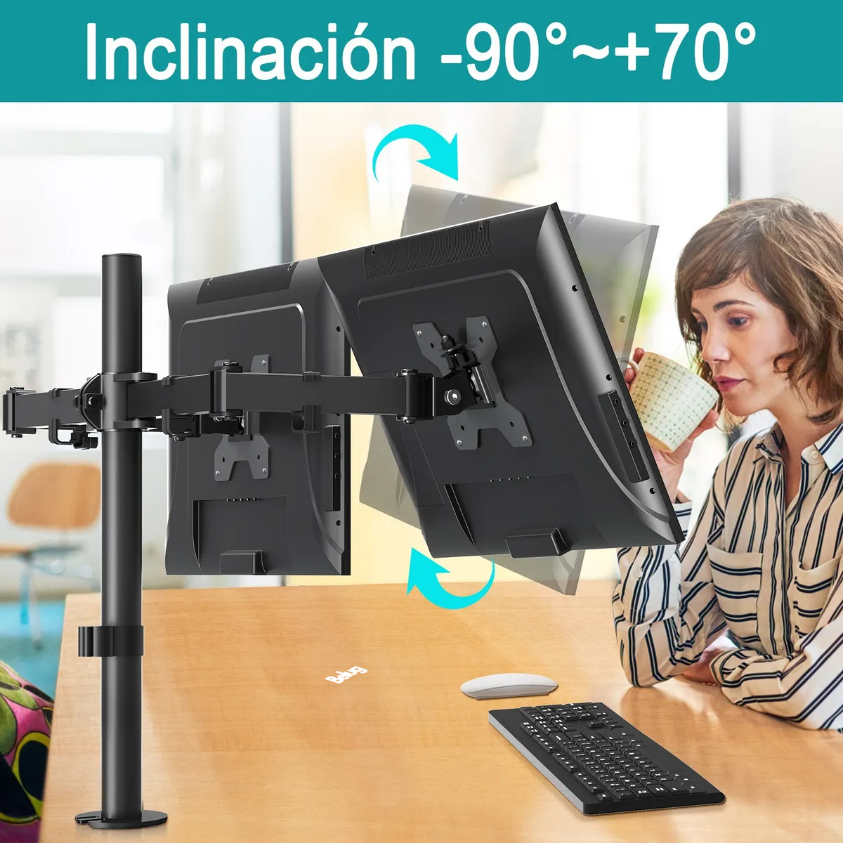 Foto 5 | Soporta Pantallas Belug De Hasta 27'' Y 35.2 Lb.negro