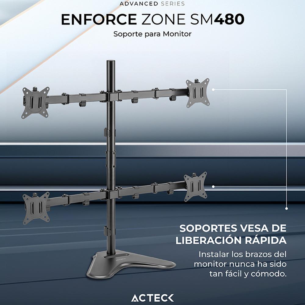 Foto 4 pulgar | Soporte Acteck Para Cuatro Monitores Enforce Zone-b Sm445 Hasta 32 Pulgadas Inclinación Y Giro Ajust