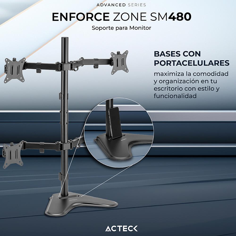 Foto 4 | Soporte Acteck Para Cuatro Monitores Enforce Zone-b Sm445 Hasta 32 Pulgadas Inclinación Y Giro Ajust