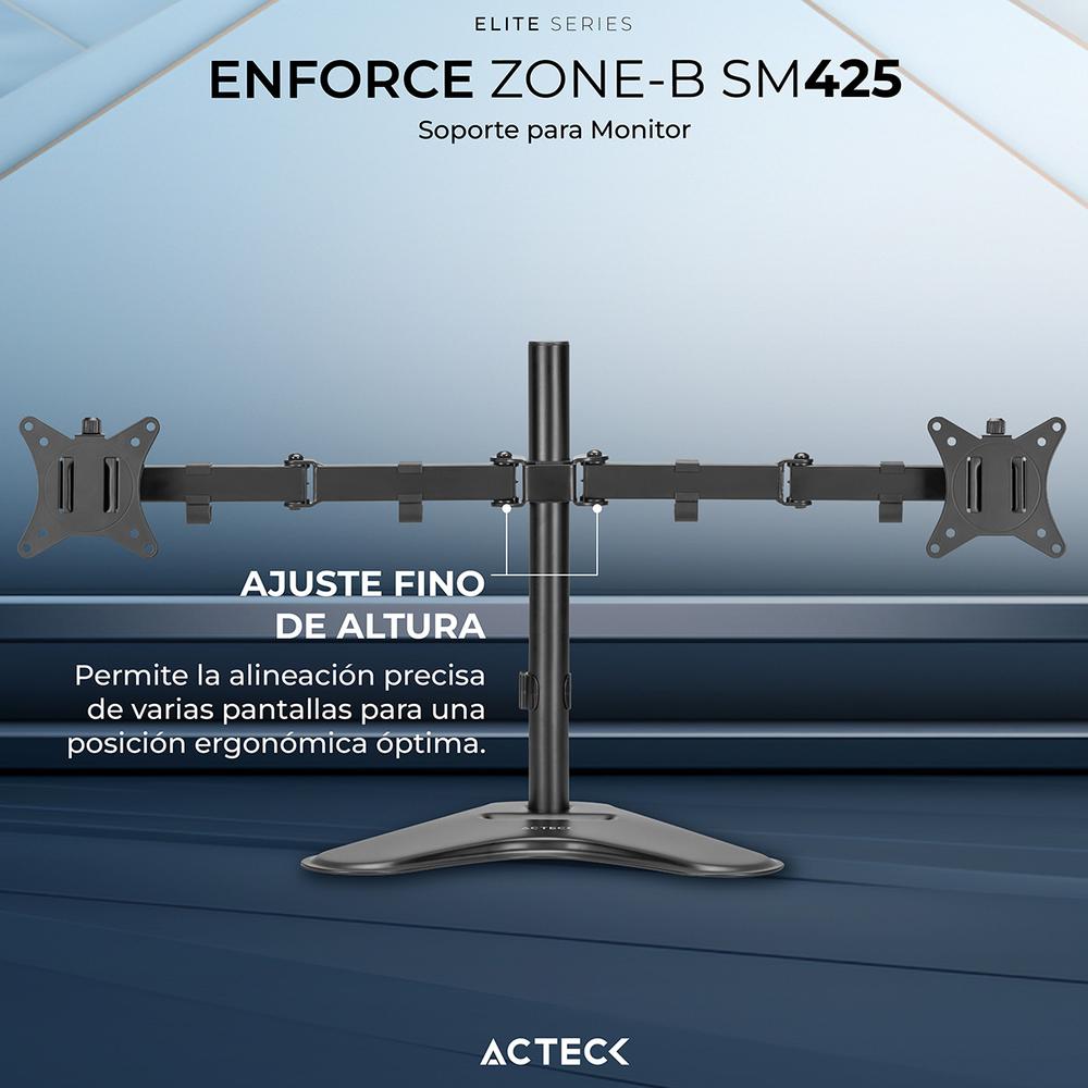 Foto 4 pulgar | Soporte Acteck Para Dos Monitores Enforce Zone-b Sm425 Hasta 32 Pulgadas Inclinación Y Giro Ajustabl