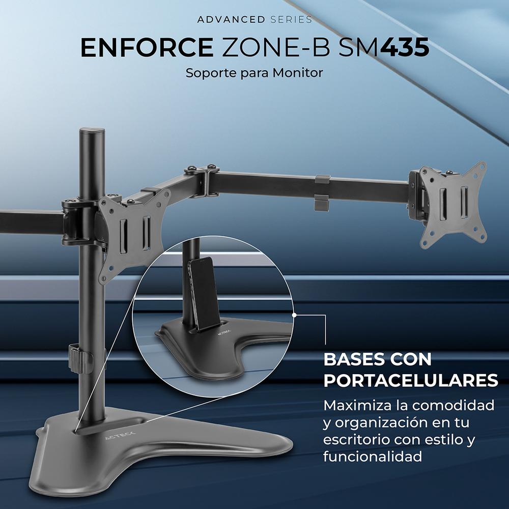Foto 4 pulgar | Soporte Acteck Para Tres Monitores Enforce Zone-b Sm435 Hasta 27 Pulgadas Inclinación Y Giro Ajustab