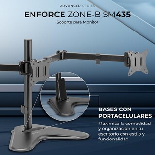 Foto 3 | Soporte Acteck Para Tres Monitores Enforce Zone-b Sm435 Hasta 27 Pulgadas Inclinación Y Giro Ajustab