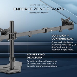 Foto 5 | Soporte Acteck Para Tres Monitores Enforce Zone-b Sm435 Hasta 27 Pulgadas Inclinación Y Giro Ajustab