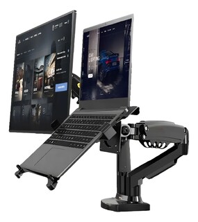 Foto 4 | Base Doble Ergonomica Belug Para Monitor Y Laptop Negro