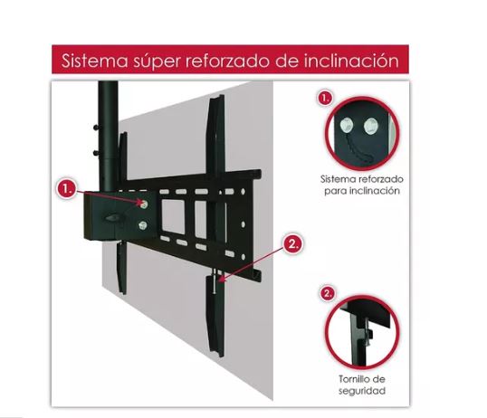 Foto 4 pulgar | Soporte de Techo para Monitor 32 a 80 Pulgadas Wünd