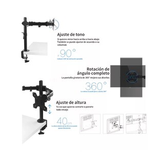 Foto 5 | Soporte de Monitor Dual y Portátil Belug color Negro
