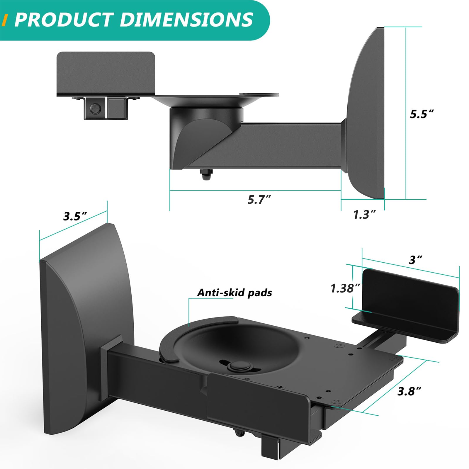 Foto 5 pulgar | Soportes de Altavoz Wali 2 Piezas-Venta Internacional