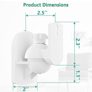 Foto 3 | Soporte de Pared Wali Blancos 2 Piezas-Venta Internacional