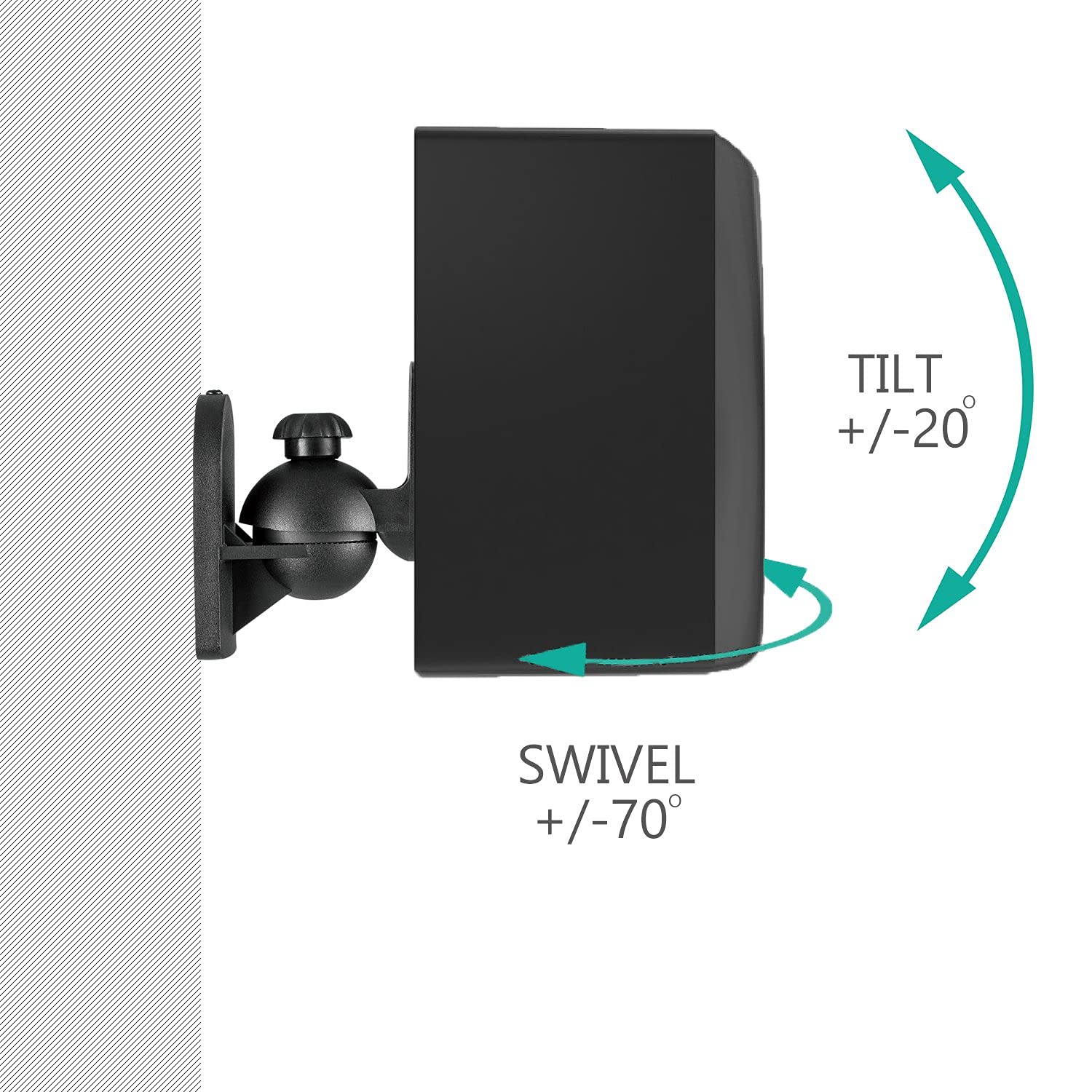 Foto 5 pulgar | Soportes de Pared y Techo para Altavoces WALI SWM202 de hasta 3,5 kg Negro - Venta Internacional