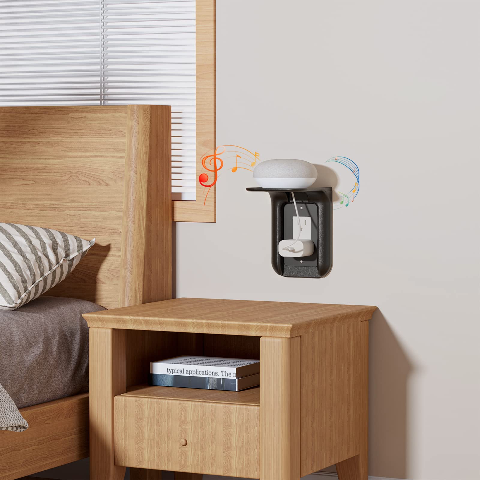 Foto 8 pulgar | Soporte de Pared Outlet Shelf Wali Ols001-b para Smart Home color Negro - Venta Internacional