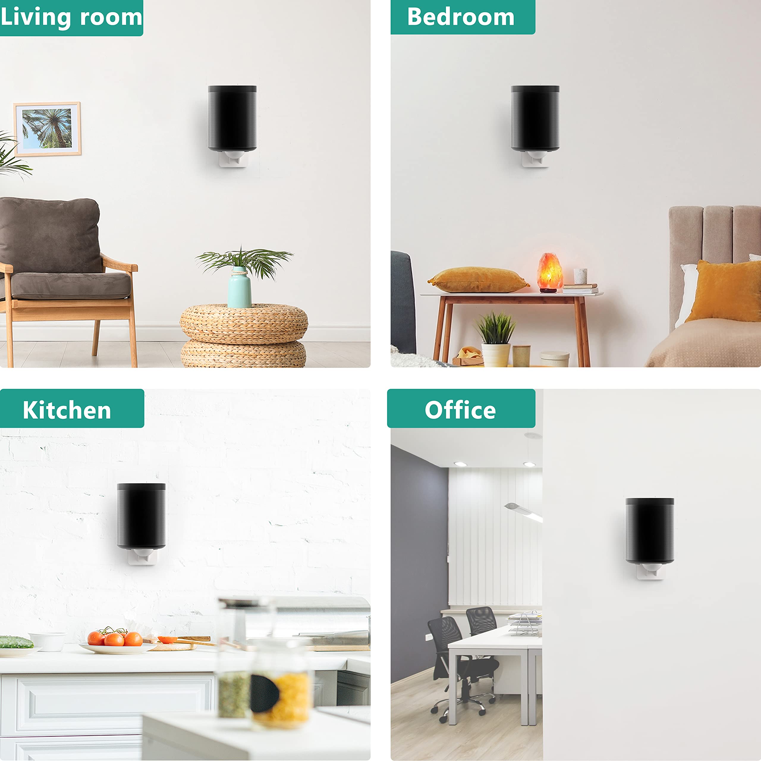 Foto 7 pulgar | Soporte de Pared Wali Blancos 4 Piezas-Venta Internacional