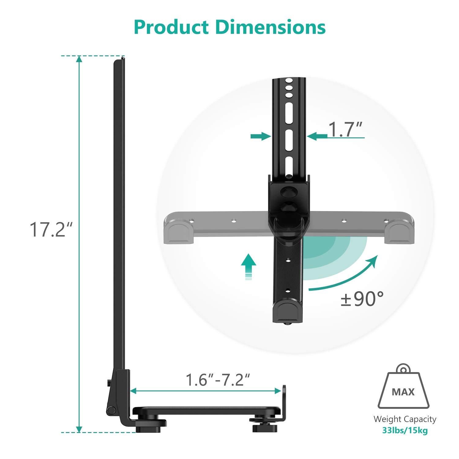 Foto 4 pulgar | Soportes Wali para Barra de Sonido 2 Piezas-Venta Internacional