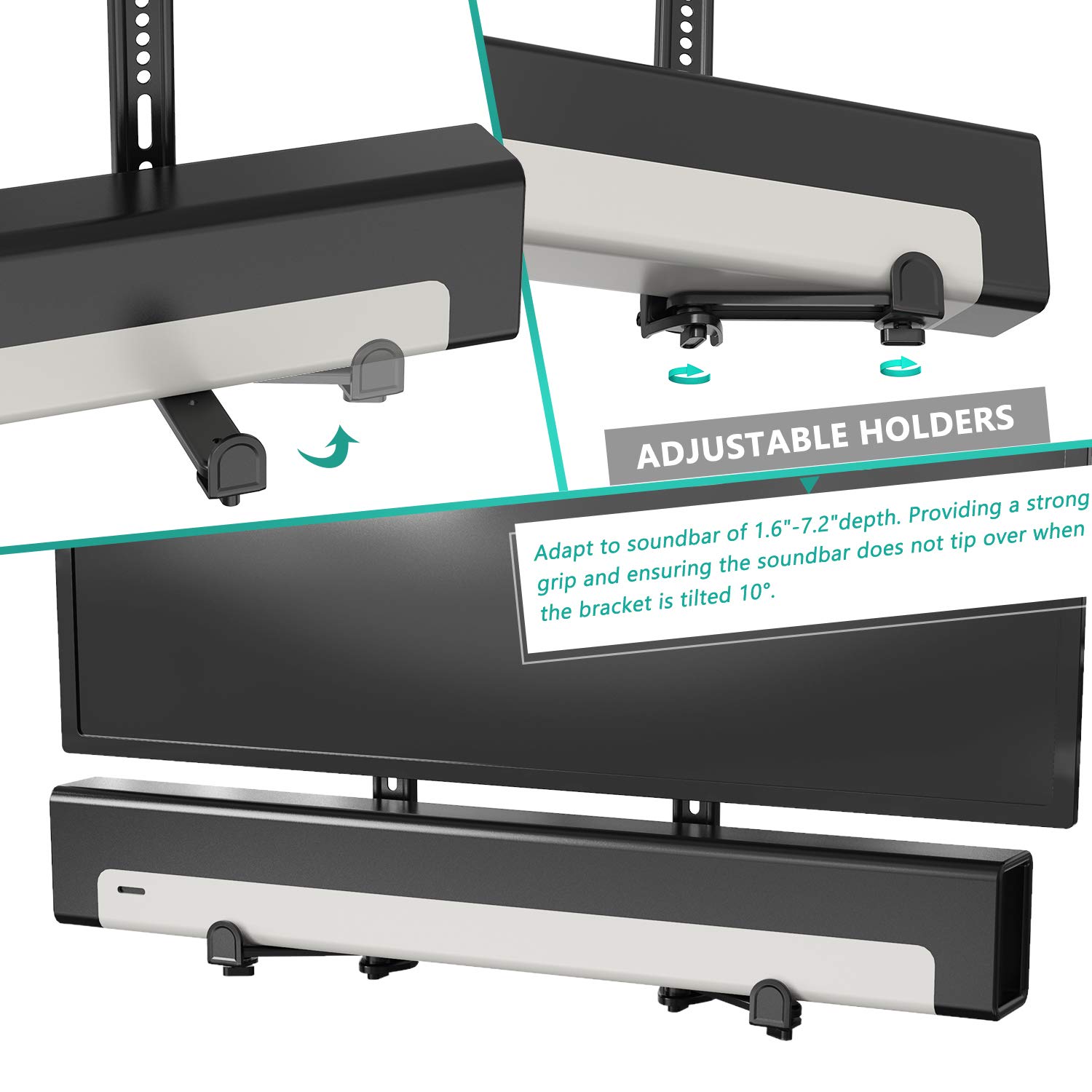 Foto 5 pulgar | Soportes Wali para Barra de Sonido 2 Piezas-Venta Internacional