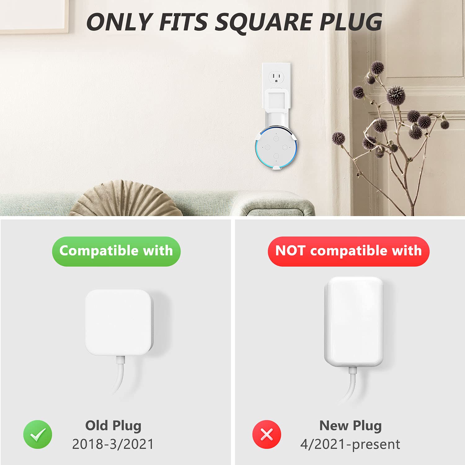 Foto 3 pulgar | Soporte de Pared Wali Echo Dot 3ra Generación 2 Piezas-Venta Internacional