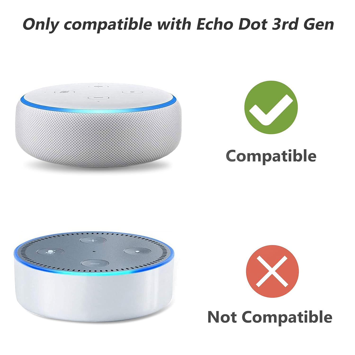 Foto 6 pulgar | Soporte de Pared Wali Echo Dot 3ra Generación 2 Piezas-Venta Internacional