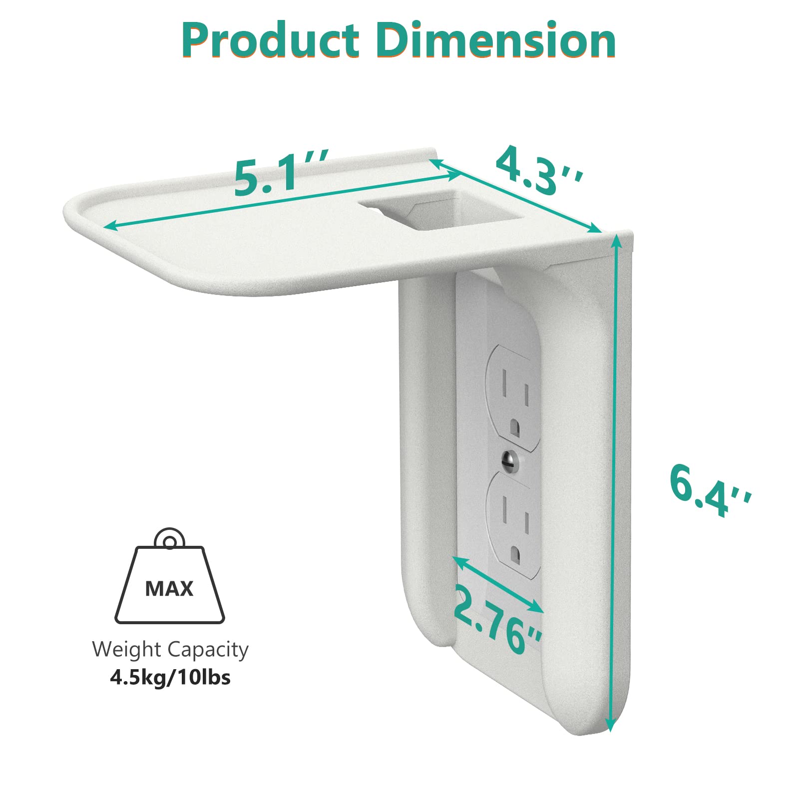 Foto 4 pulgar | Soporte De Pared Outlet Shelf Wali Ols002-w Paquete De 2 color Blanco - Venta Internacional