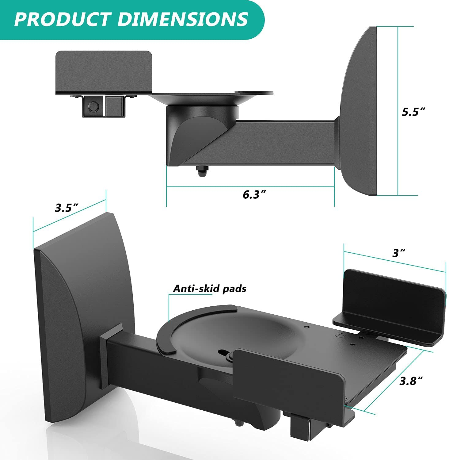 Foto 5 | Soporte De Pared Para Altavoz Bookshelf - Venta Internacional.