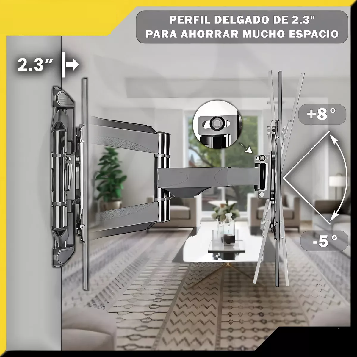 Foto 4 pulgar | Soporte Para Pantalla Tv Television Pantallas,  40 50 55 65 75 Pulgadas Eo Safe Imports Esi-15592 Negro
