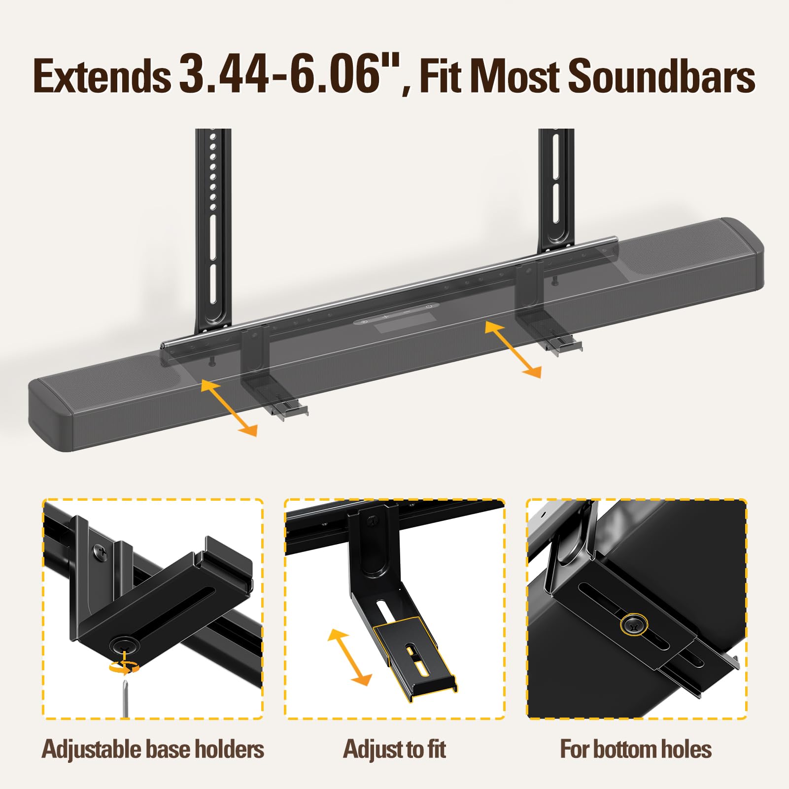 Foto 6 pulgar | Soporte Para Barra De Sonido Dream Md5428 Heavy Duty 12-12 Kg - Venta Internacional.
