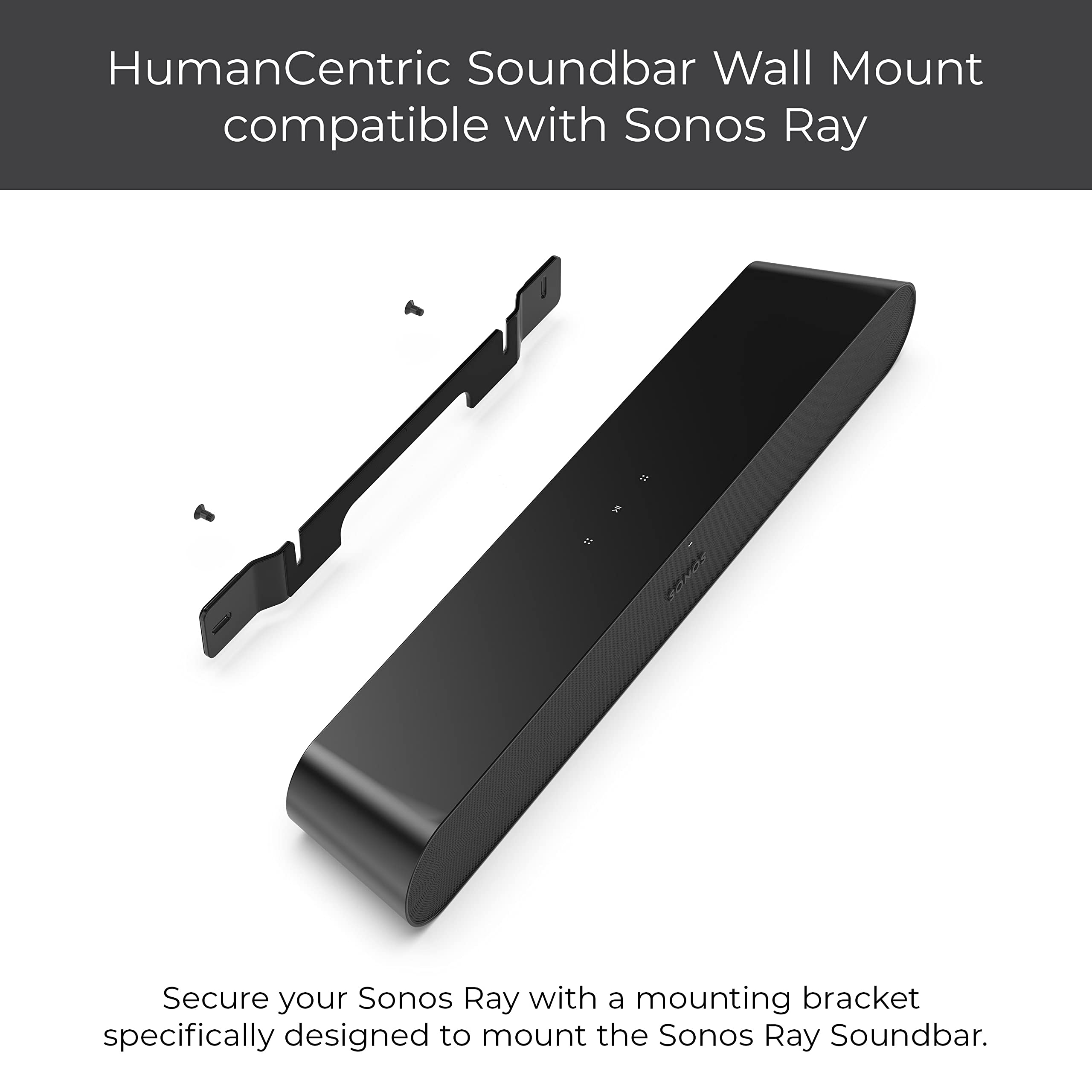 Foto 3 pulgar | Soporte de Pared para Barra de Sonido Sonos Ray HumanCentric Negro - Venta Internacional