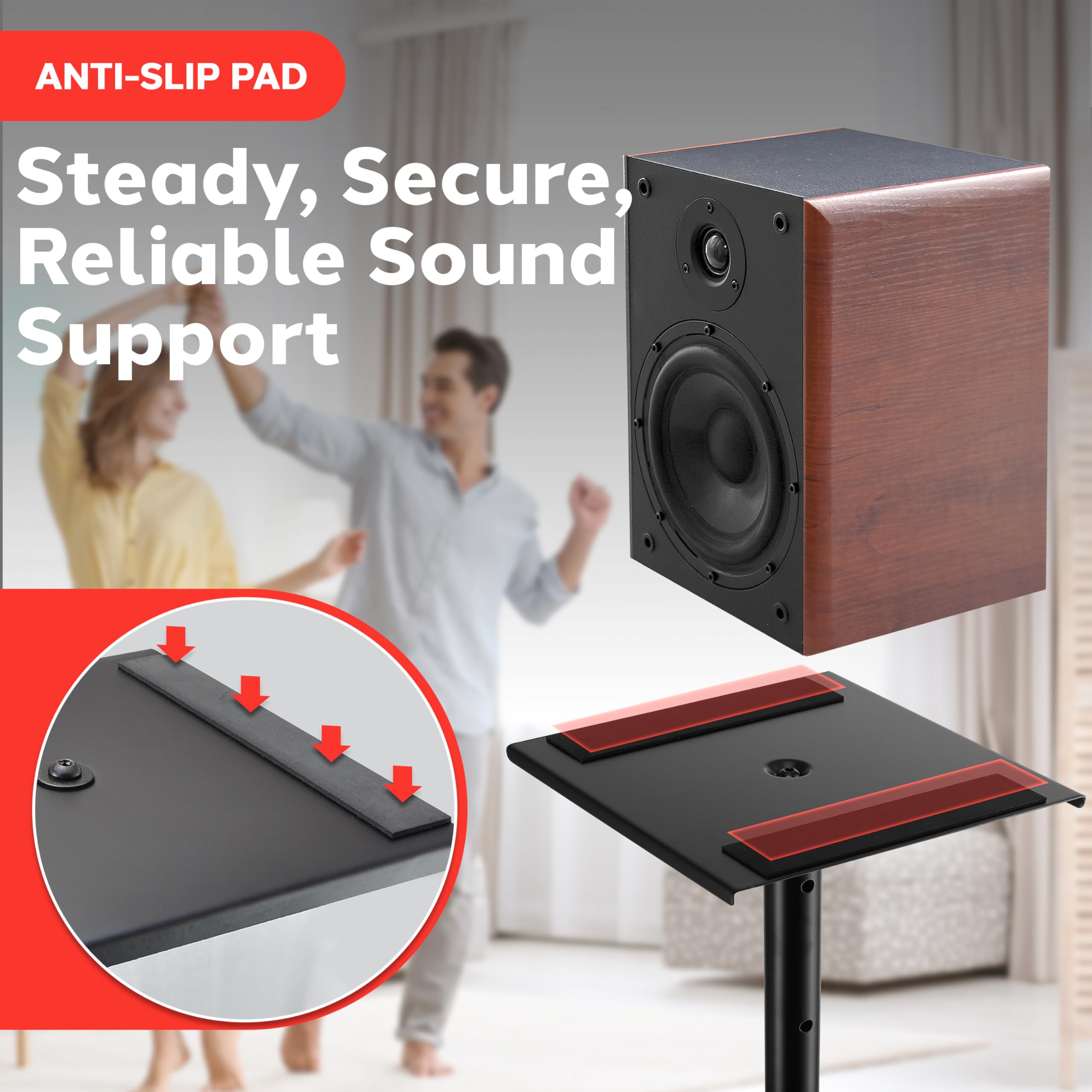 Foto 4 pulgar | Soporte para Altavoz Pyle Sound Play 1 Y 3 Altura Telescópica - Venta Internacional