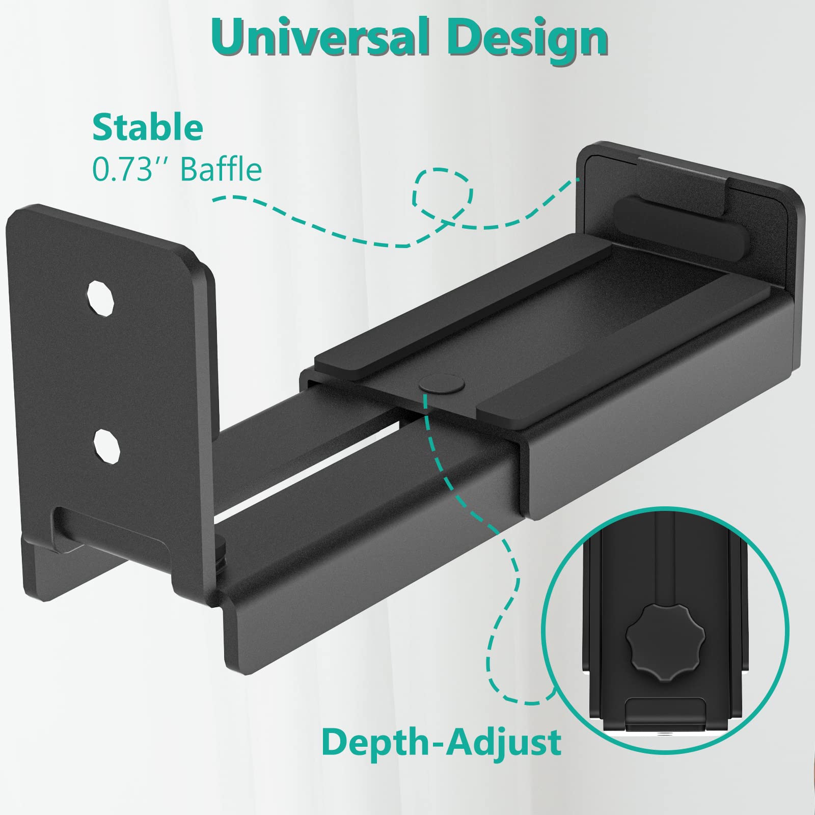 Foto 5 pulgar | Soporte de Pared para Barra de Sonido Wali Universal SLK202 Negro - Venta Internacional