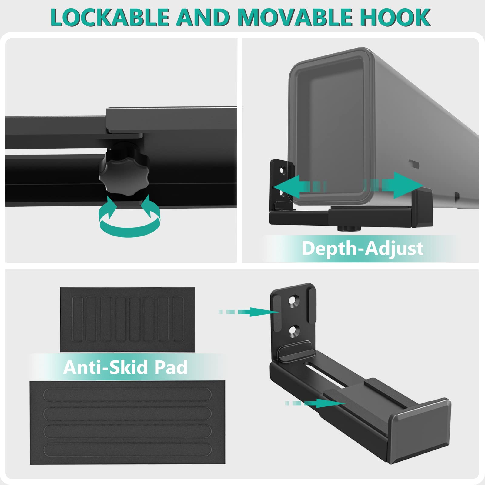 Foto 8 pulgar | Soporte de Pared para Barra de Sonido Wali Universal SLK202 Negro - Venta Internacional