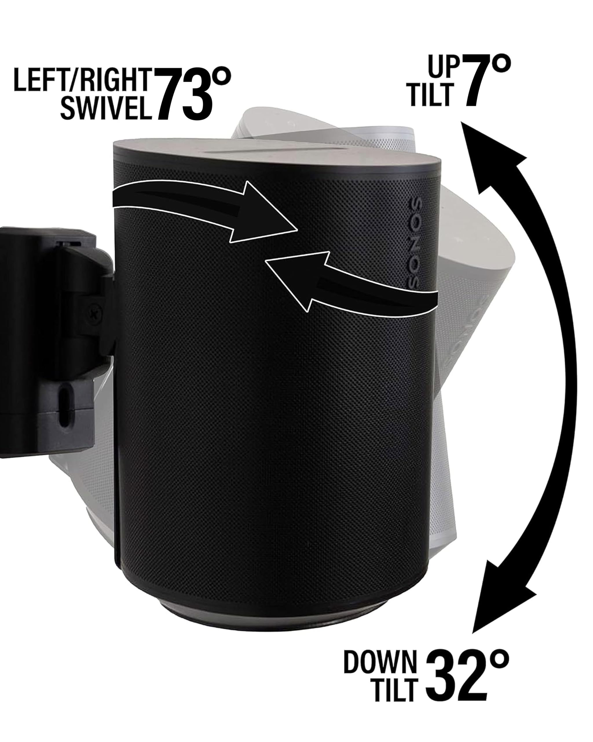 Foto 3 pulgar | Soportes De Pared Para Altavoces Sanus Para Sonos Era 100, Color Blanco, Paquete De 2 - Venta Internacional.