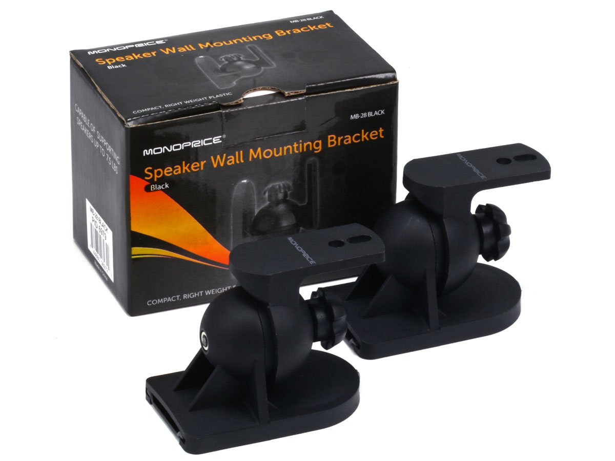 Foto 5 pulgar | Soportes De Montaje En Pared Para Altavoces Monoprice De Perfil Bajo, 3,4 Kg - Venta Internacional.