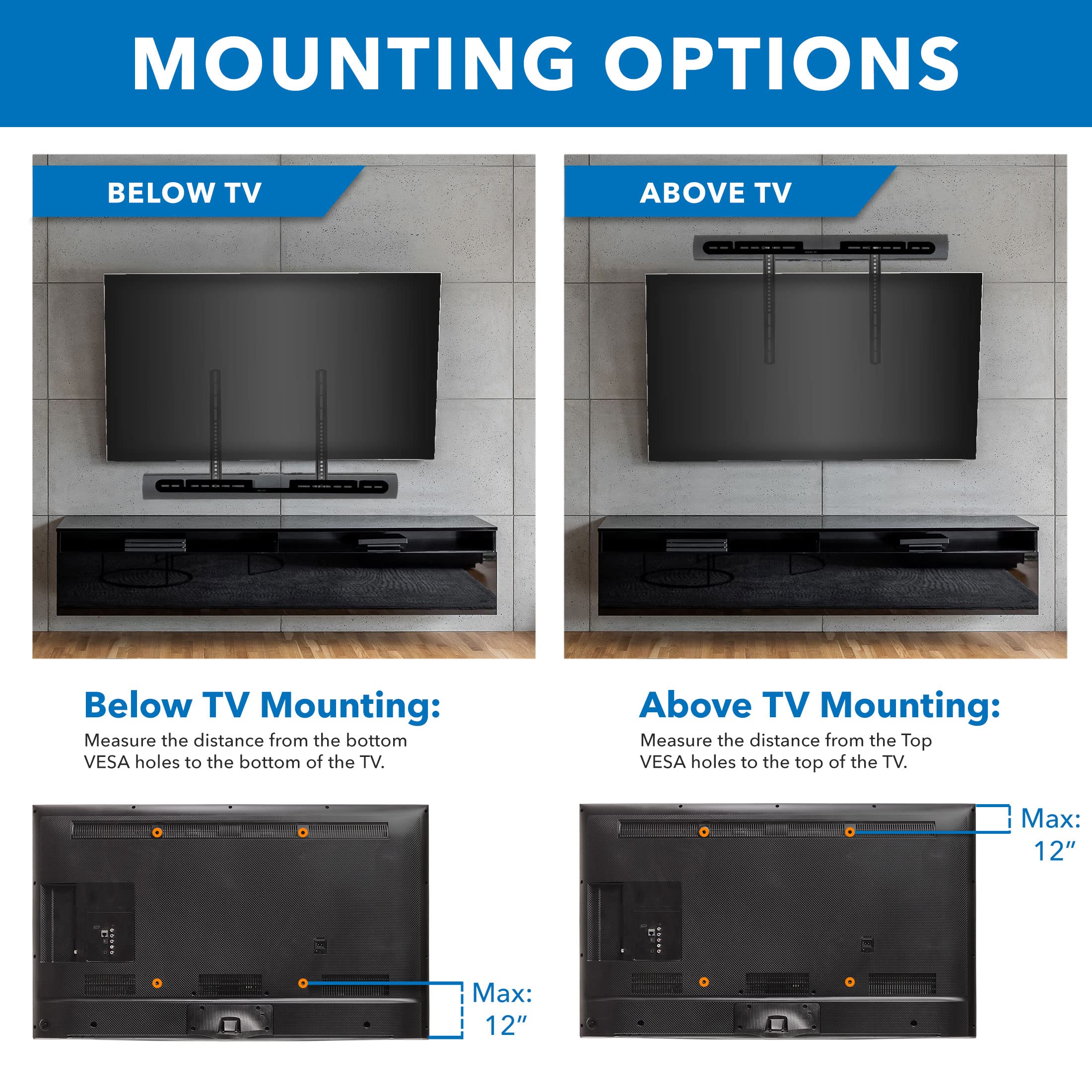 Foto 4 | Soporte de Tv Mount-it! Compatible con Barras de Sonido Sonos Arc - Venta Internacional