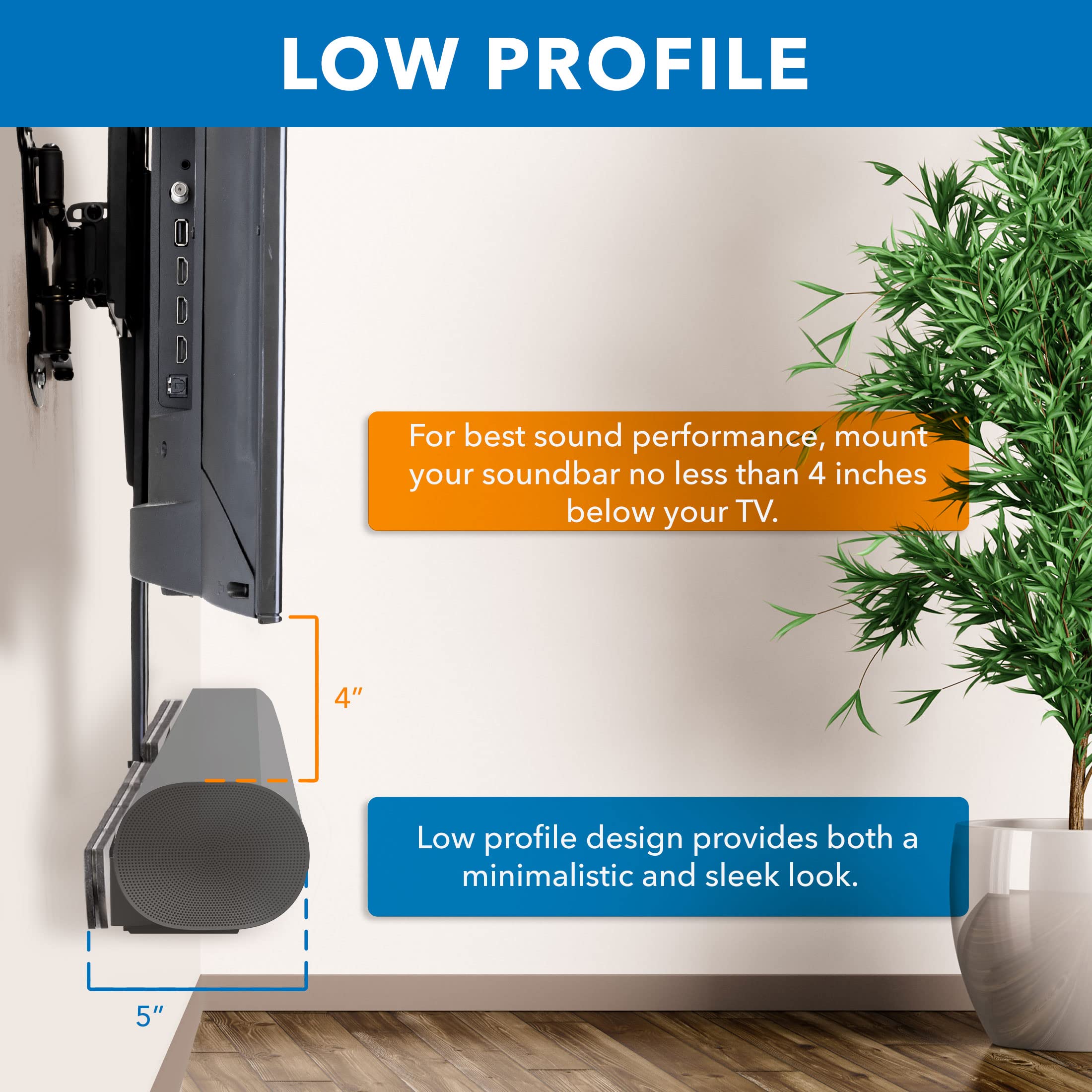 Foto 5 | Soporte de Tv Mount-it! Compatible con Barras de Sonido Sonos Arc - Venta Internacional