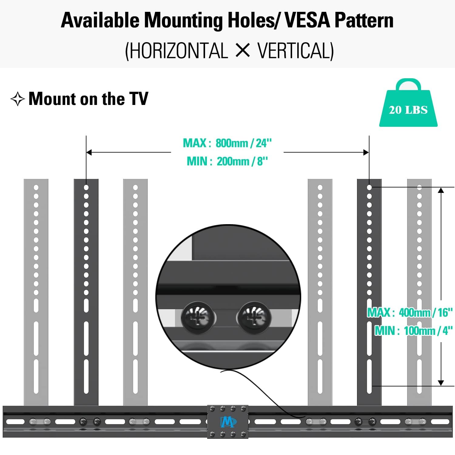 Foto 4 pulgar | Soporte Para Barra De Sonido Dream Md5425 Para Televisores De Hasta 9 Kg - Venta Internacional.