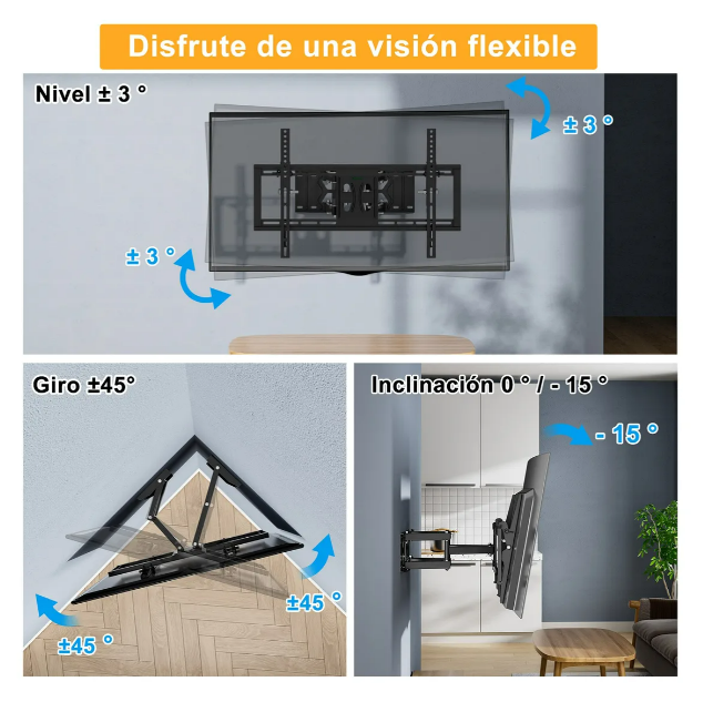 Foto 4 pulgar | Soporte Xtellar Tv Para Esquina Con Double Brazo Para 32-65 Pulgadas