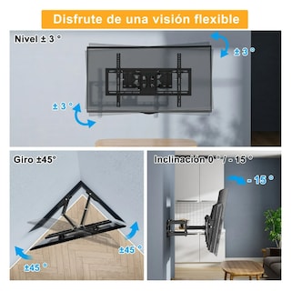Foto 3 | Soporte Xtellar Tv Para Esquina Con Double Brazo Para 32-65 Pulgadas