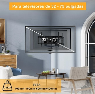Foto 4 | Soporte Xtellar Tv Para Esquina Con Double Brazo Para 32-65 Pulgadas