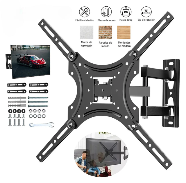 Xtellar Base Soportes De Pantalla Pared Tv 32 A 55 Pulgadas Soporta Hasta 55 Pulgadas 30kg Compatible Soporte Universal