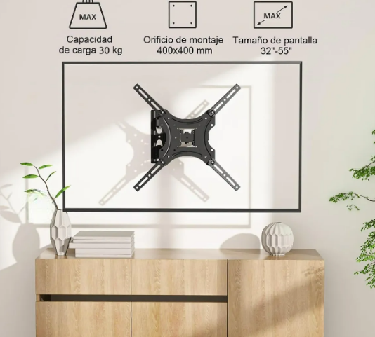 Foto 4 pulgar | Xtellar Base Soportes De Pantalla Pared Tv 32 A 55 Pulgadas Soporta Hasta 55 Pulgadas 30kg Compatible Soporte Universal