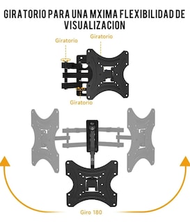 Foto 4 | Soporte Xtellar Pantalla TV Pared 14-42 Pulgadas Brazo Negro
