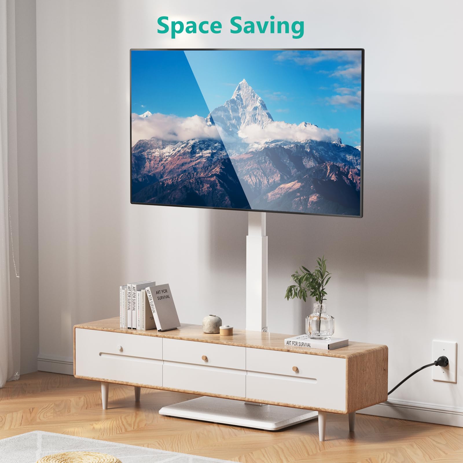 Foto 7 pulgar | Soporte De Suelo Wali Tvdvd-7pw Para Televisores De 32 A 70 Pulgadas, Color Blanco - Venta Internacional.